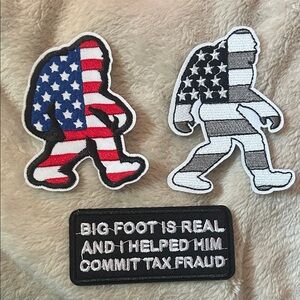 Patriotic Bigfoot Patch Set